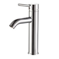 Chrome pillar european brass single handle bathroom sinks faucets