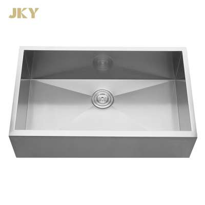 33 Inch Single Bowl Stainless Steel Kitchen Flat Apron Front Farmhouse Sink