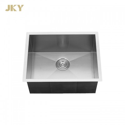 Zero Radius Corner Handmade Stainless Steel Single Basin Kitchen Sink