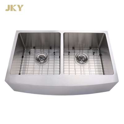 33 Inch Farm House Kitchen Sink USA Stainless Steel Double Bowl Apron Kitchen Sink