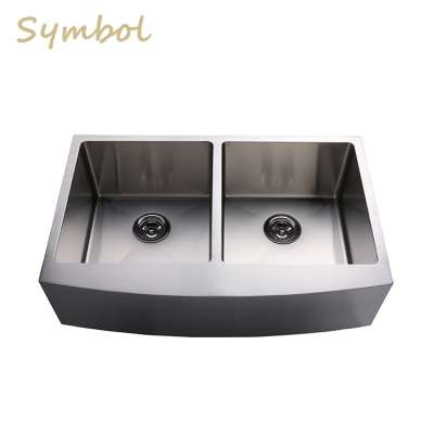 Front Farmhouse Supplier Factory 5050 Double Kitchen Sink Basin